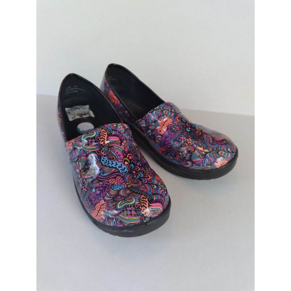 Colorful Paisley Clogs Comfort Slip On Shoes Work Casual Size?
